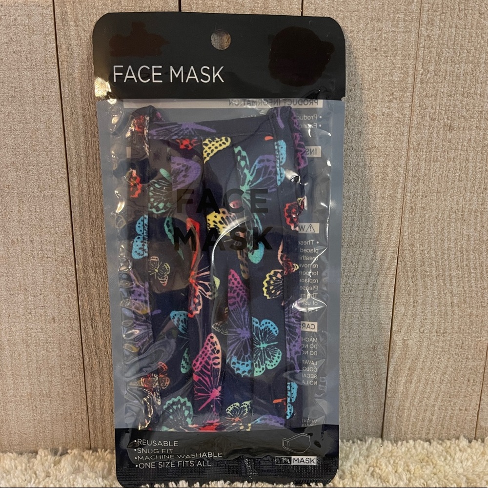 New Face Mask Butterflies Reusable, Snug Fit